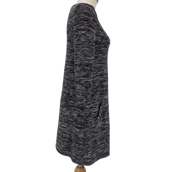 Hollister Black & White Marked Knit 3/4 Sleeve Tunic Style Sweater Dress, Small - Picture 9 of 16